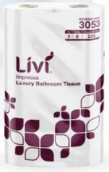 Picture of BALE 48 X 225S LIVI 3PLY EMBOSSED TOILET TISSUE UNWRAPPED